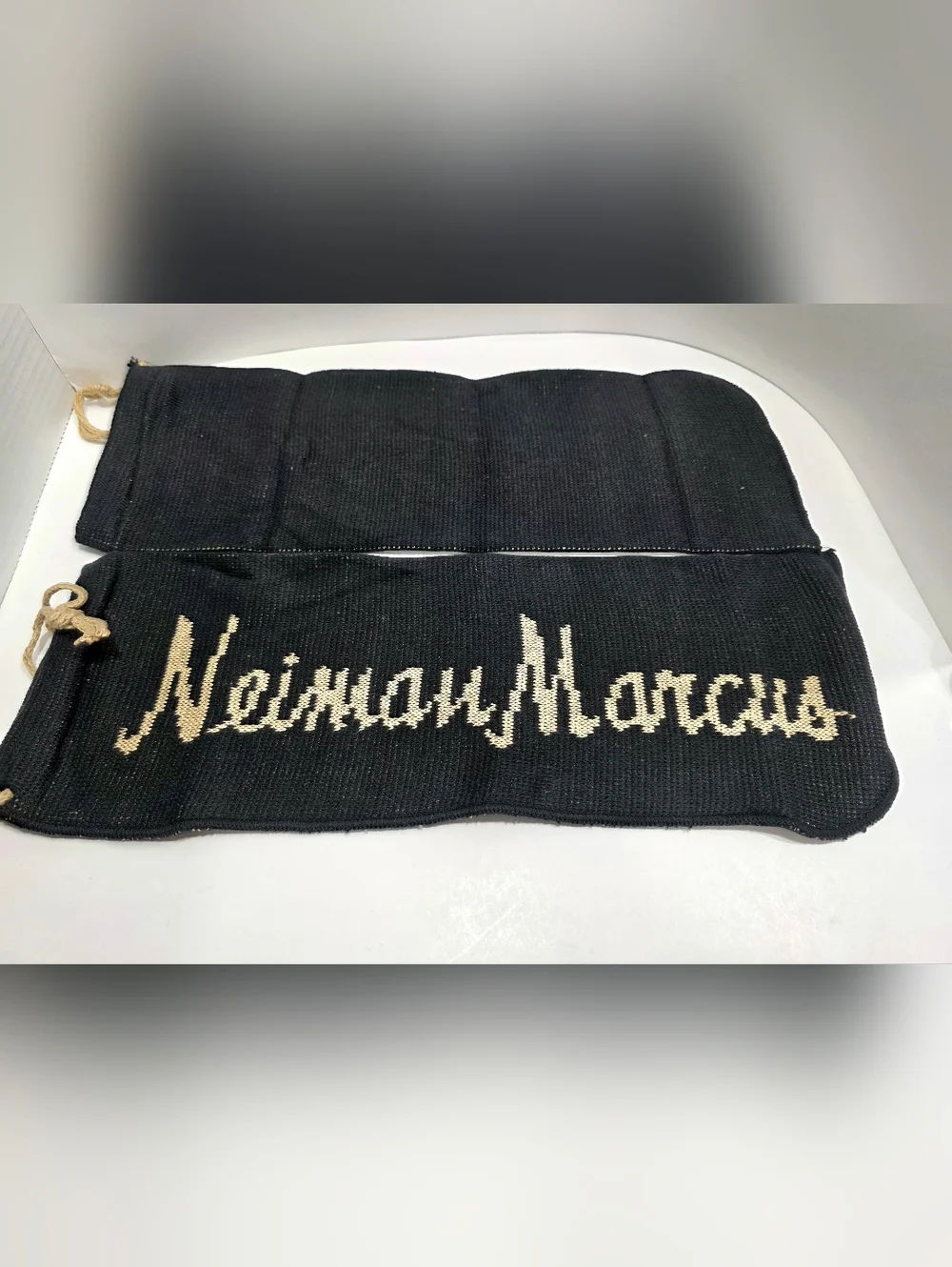 Neiman Marcus Vintage Knit Shoe Mittens Or Dust Bags NWOT